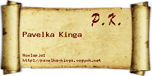 Pavelka Kinga névjegykártya